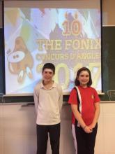 Carme Gassó (5è) i David Palma (6è), representants de Primària 